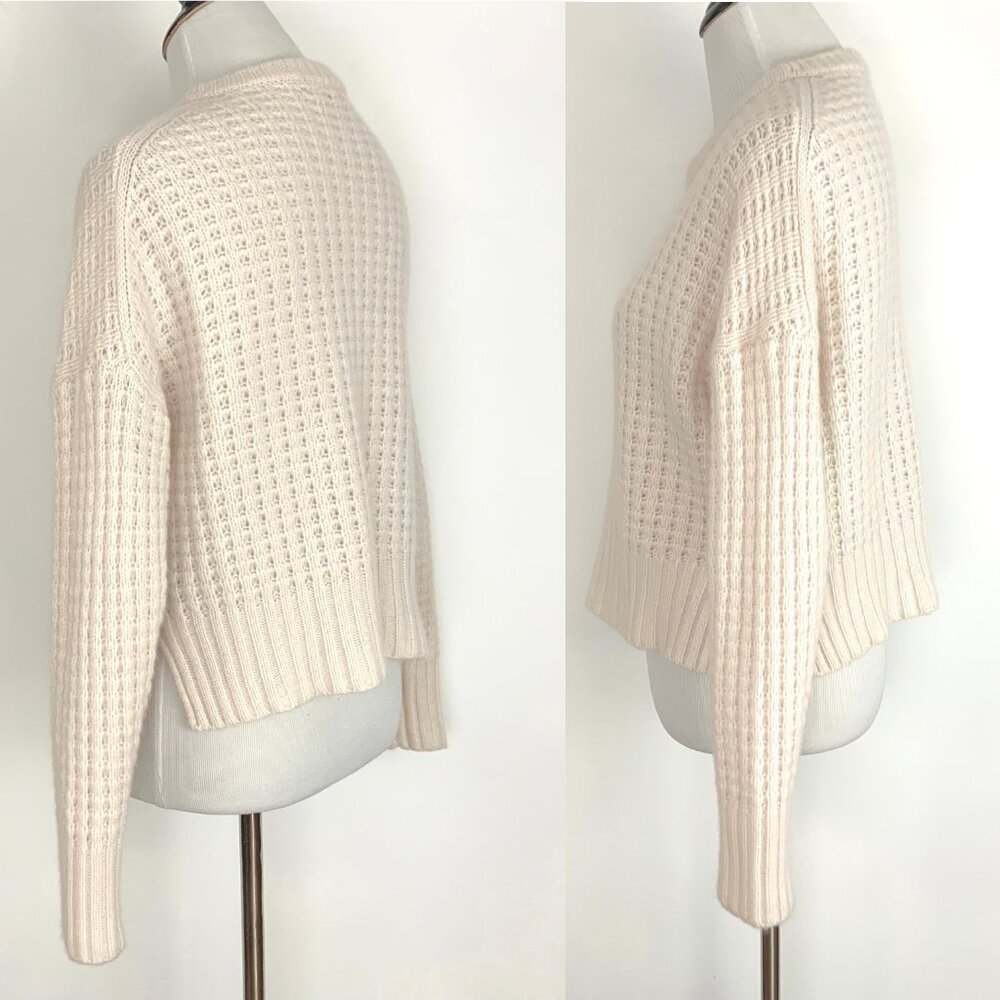 Cashmere Cropped Waffle Knit Sweater from Cashmere 360 Sz M - Picture 8 of 16